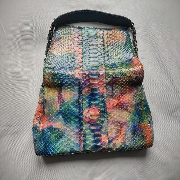 VBH Manila Shift Multicolor Python Bag 1st Edition-Handmade in Italy 148/300 - Picture 5 of 8